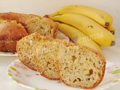 Банановый кекс на кефире