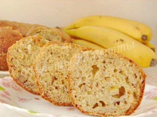 Банановый кекс на кефире
