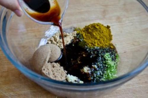 Курица, маринованная в соевом соусе