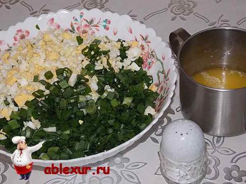 Пирог с зелёным луком и яйцом в духовке. Пирог с зеленым луком и яйцом: рецепт с фотографиями