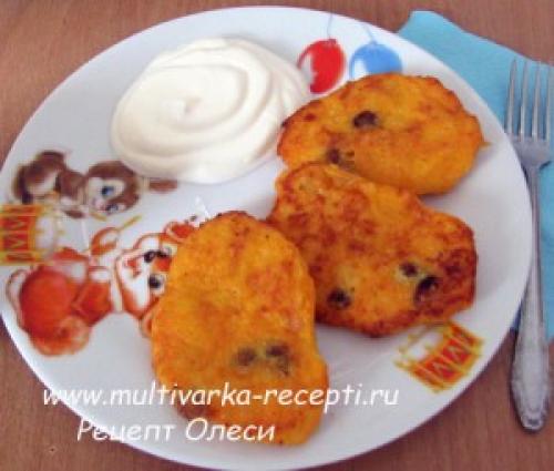 Оладьи в мультиварке для детей. Оладьи морковные с творогом в мультиварке