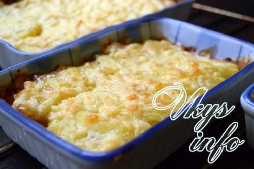 Мясо по французски с фаршем и морковью. Рецепт 6: картошка по-французски с фаршем и сыром