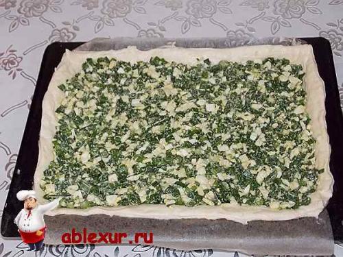 Пирог с зелёным луком и яйцом в духовке. Пирог с зеленым луком и яйцом: рецепт с фотографиями