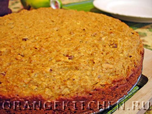 Постный морковный пирог без яиц