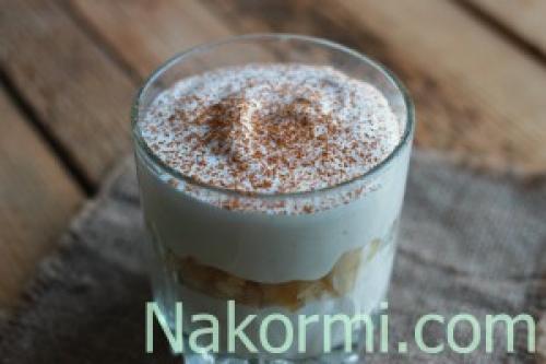 Творожно-банановый десерт