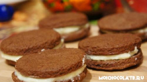 Шоколадно творожный кекс