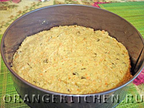 Постный морковный пирог без яиц