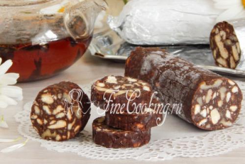 Шоколадная колбаса. Ингредиенты: