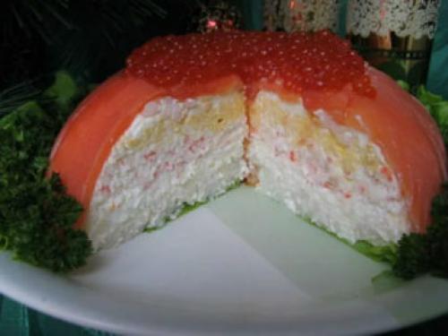 Салат из красной рыбы и икры. Салат с икрой и красной рыбой «Царский» – блюдо для настоящих гурманов