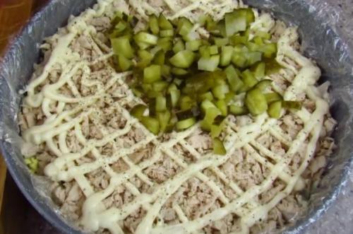 Салат перевертыш Грибная поляна с опятами. Салат Грибная поляна с шампиньонами из 7 слоев