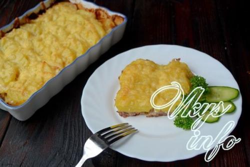 Мясо по французски с фаршем и морковью. Рецепт 6: картошка по-французски с фаршем и сыром