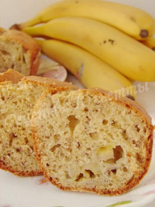 Банановый кекс на кефире