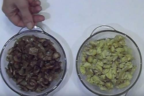 Закусочный торт из вафельных коржей. Закусочный торт с курицей и грибами на вафельных коржах