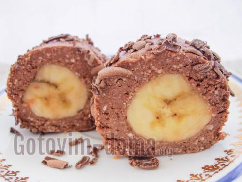 Творожно-банановый десерт без выпечки.
