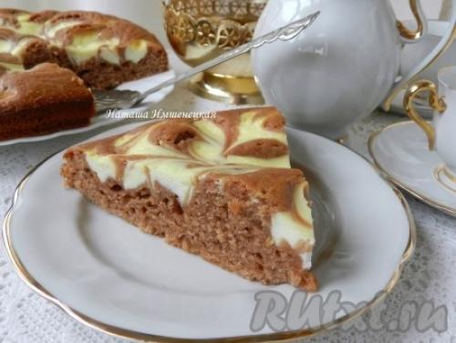 Пирог с творогом и какао рецепт. Творожный пирог с какао