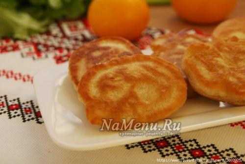 Оладьи без яиц на воде и без дрожжей. 