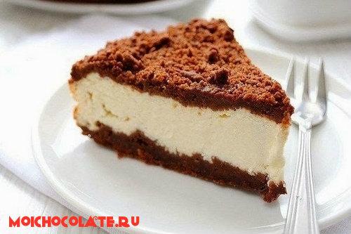 Шоколадно творожный кекс