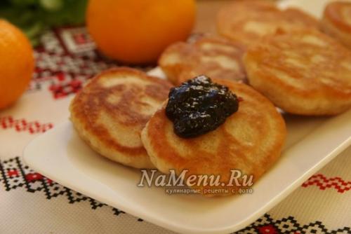 Оладьи без яиц на воде и без дрожжей. 