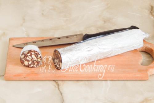 Шоколадная колбаса. Ингредиенты: