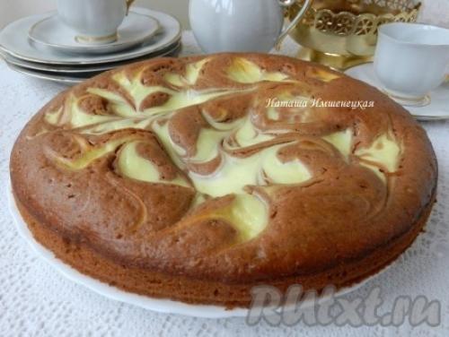 Пирог с творогом и какао рецепт. Творожный пирог с какао