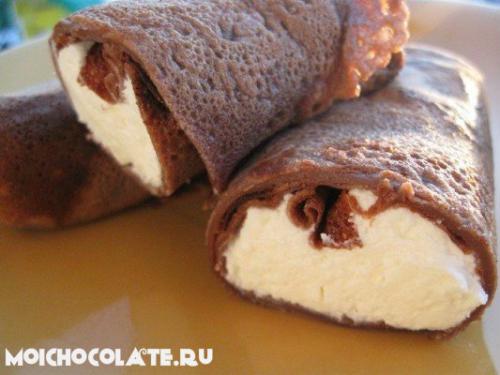 Шоколадно творожный кекс