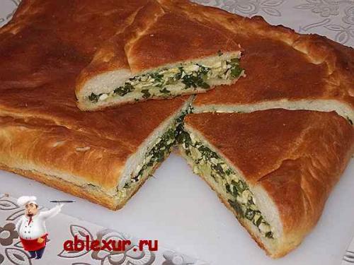 Пирог с зелёным луком и яйцом в духовке. Пирог с зеленым луком и яйцом: рецепт с фотографиями