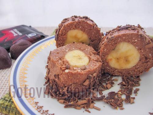 Творожно-банановый десерт без выпечки.