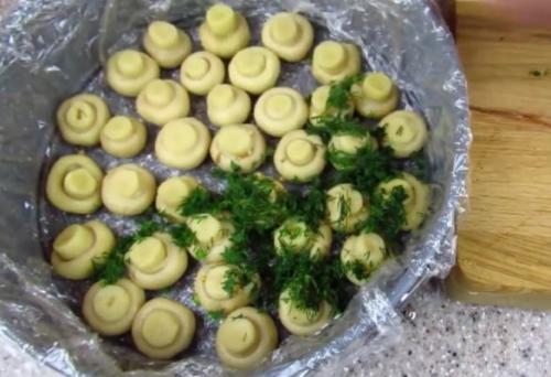 Салат перевертыш Грибная поляна с опятами. Салат Грибная поляна с шампиньонами из 7 слоев