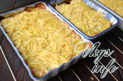 Мясо по французски с фаршем и морковью. Рецепт 6: картошка по-французски с фаршем и сыром