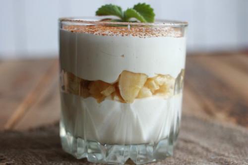 Творожно-банановый десерт