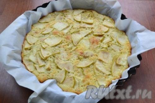 Французский яблочный пирог с заварным кремом. Французский яблочный пирог