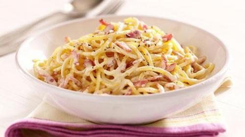 Спагетти со сливочным соусом и ветчиной. Паста карбонара: рецепт с ветчиной и сливками. Основные советы по приготовлению блюда