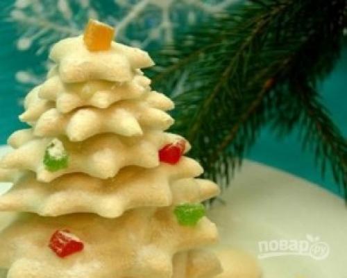 Елочки из безе. Елочка из безе