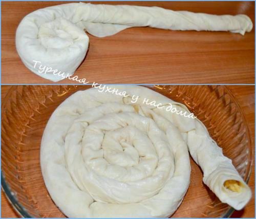 Улитки с картошкой. Бёрек-улитка с картошкой