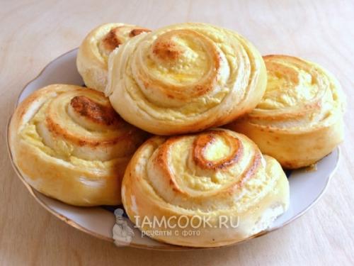 Булочки с творогом. Пошаговый рецепт с фото