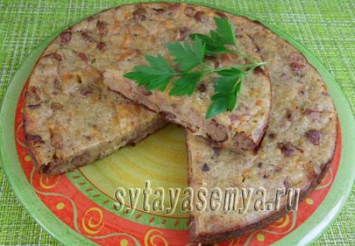 Закусочный пирог с печенью. Закусочный пирог с куриной печенью