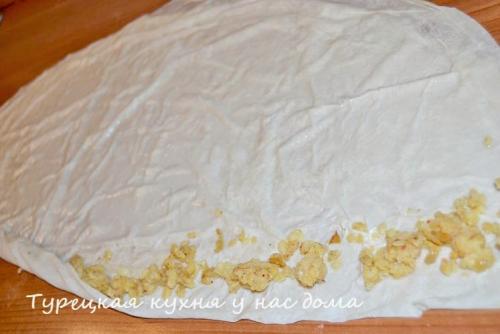 Улитки с картошкой. Бёрек-улитка с картошкой