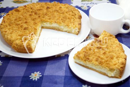 Творожный пирог с песочным тестом. Песочный пирог с творогом