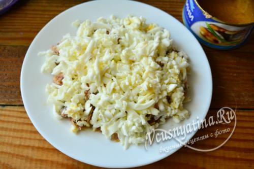 Салат Шар Новогодний. Салат «Новогодний шар» из рыбной консервы