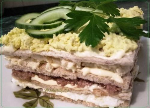 САЛАТ-ТОРТ Нептун ОБАЛДЕННЫЙ. Салат-торт Нептун