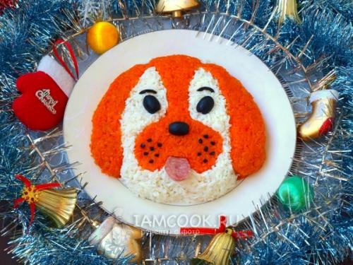 Новогодний салат собачка. Новогодний салат «Собака»