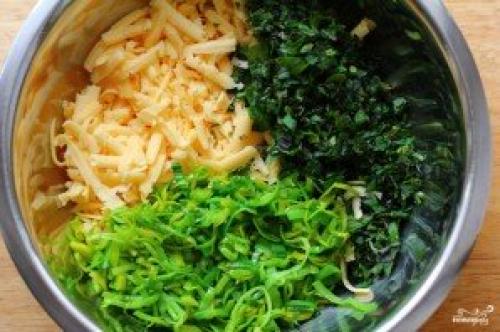 Лепешки с сыром и зеленью