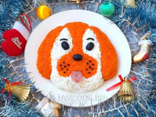 Новогодний салат собачка. Новогодний салат «Собака»