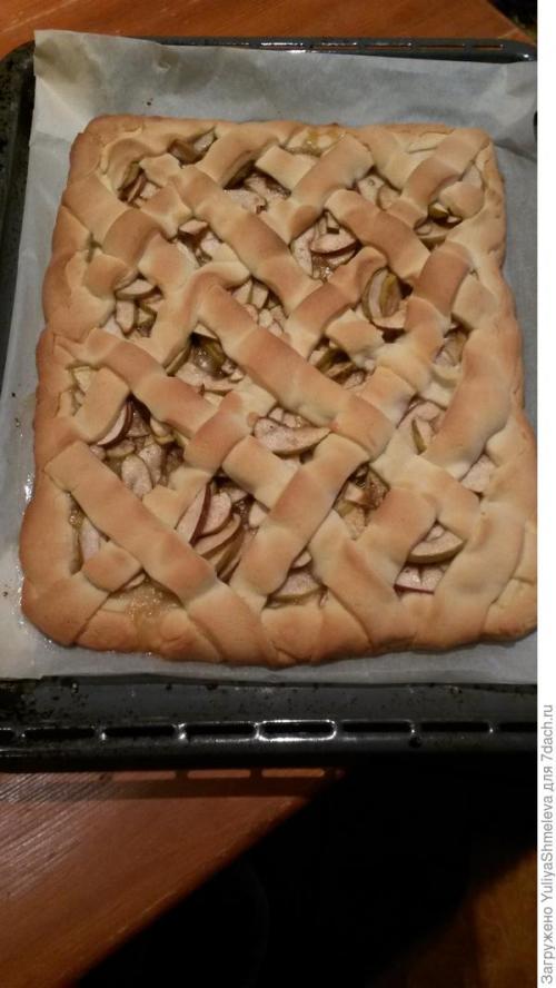 Песочный пирог с яблоками и корицей. Пирог яблочный с корицей из песочного теста