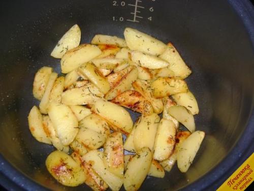 Картошка по-деревенски в мультиварке. Описание рецепта: