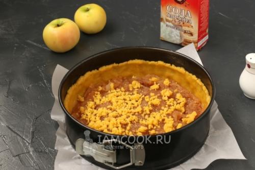 Песочный пирог с яблоками и безе. Польский яблочный пирог с безе и крошкой