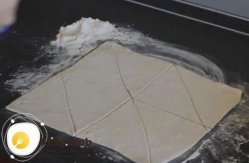 Рогалики из слоеного теста с конфетами. Рецепт рогаликов из слоеного теста с повидлом