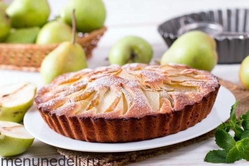 Пряный пирог с грушами. Простой пирог с грушами