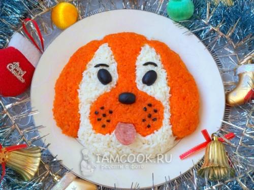 Новогодний салат собачка. Новогодний салат «Собака»