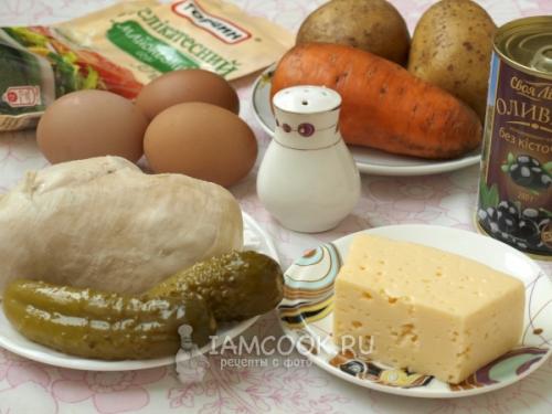 Новогодний салат собачка. Новогодний салат «Собака»